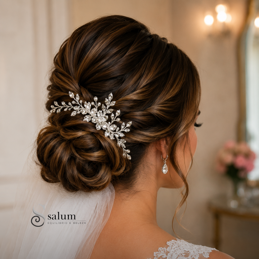 Penteado de Noiva em Caxias do Sul | Salum Equilibrio e Beleza Penteado de Noiva em Caxias do Sul | Salum Equilibrio e Beleza
